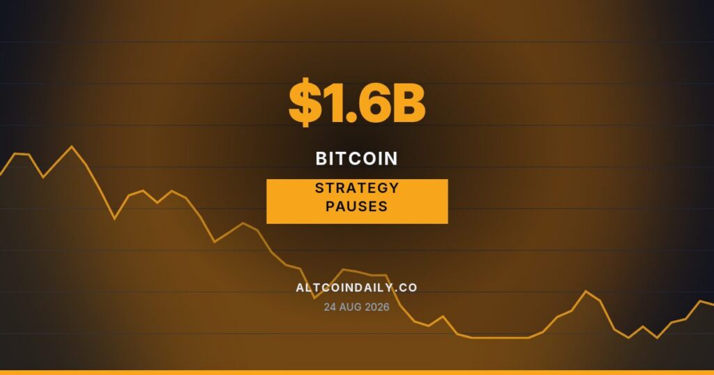 Strategy Pauses Bitcoin Buying Again, Parks $1.6B in New Cash Pool After $2B Raise