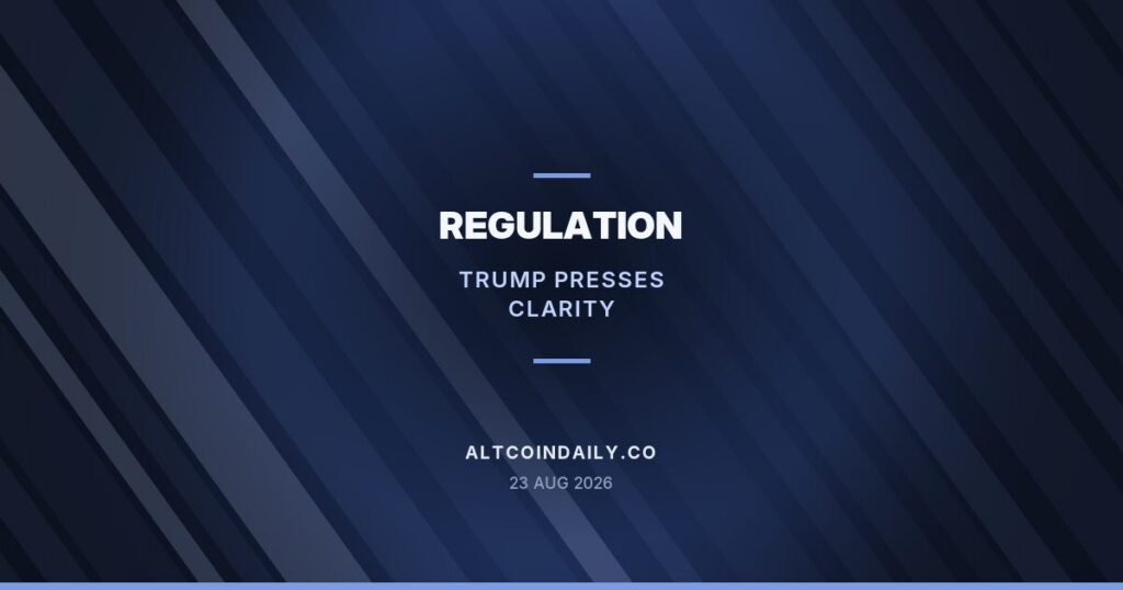 Trump Presses Congress on CLARITY Act — But Outlets Split on Who Was in the Room
